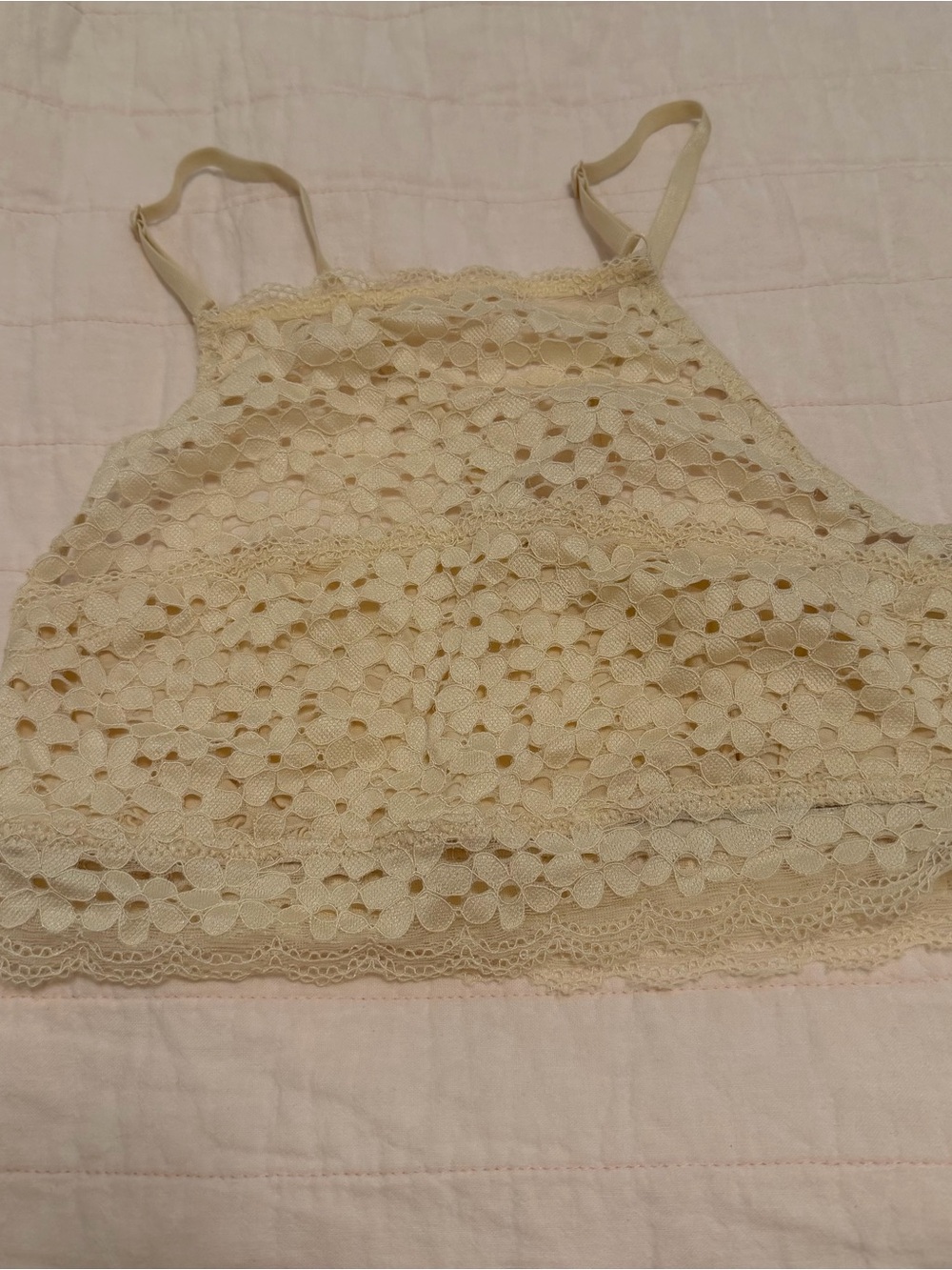 French Affair High Neck Cream Floral Lace Bralette